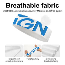 Cargar imagen en el visor de la galería, Banda para sudor Diadema deportiva para hombres y mujeres, absorbe la humedad atlético para tenis, baloncesto, correr, gimnasio, entrenamiento YD2301001 Personalizada con Foto, Texto o Logo