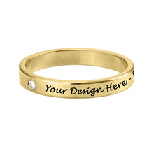 Cargar imagen en el visor de la galería, Anillos elaborados en plata de ley 925 con diamantes con letras para mujer J0002 Personalizado con texto nombre