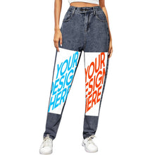 Cargar imagen en el visor de la galería, Jeans harem elásticos cintura alta 9037 (múltiples imágenes opcionales) personalizados con foto, texto o logo