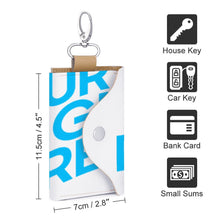 Cargar imagen en el visor de la galería, Estuche de Cuero para Llaves con Diseño Personalizado de Tu Texto o Foto
