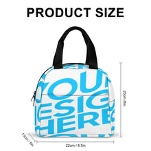 Cargar imagen en el visor de la galería, Bolsa de almuerzo impermeable portátil con aislamiento de gran capacidad personalizado con patrón foto texto (impresión de imagen única)