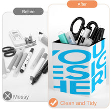 Cargar imagen en el visor de la galería, Porta bolígrafos de cuero cuadrado porta brochas de maquillaje porta artículos diversos personalizado con patrón foto texto