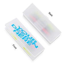 Cargar imagen en el visor de la galería, Estuche Transparente para Papelería con Impresión UV de Diseño Personalizado con Tus Patrones o Textos