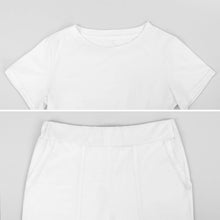 Cargar imagen en el visor de la galería, Camiseta manga corta pantalones cortos Conjunto Talla Grande NTZ Personalizada con Impresión Completa de múltiples imágenes con Foto Logo Patrón Texto