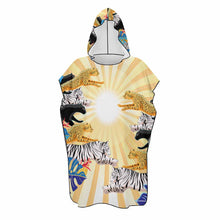 Cargar imagen en el visor de la galería, Poncho Toalla de Playa con Capucha Suave para Mujer Hombre NZ158 Personalizada con Impresión Completa con Foto Logo Patrón Texto