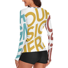 Cargar imagen en el visor de la galería, Camiseta Manga Larga de Protección Solar para Mujer NZ143 Personalizada con Impresión Completa de v con Foto Logo Patrón Texto