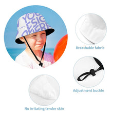 Cargar imagen en el visor de la galería, Sombrero de Cubo / Pescador Infantil con Correa Estampado para Sol Playa Verano al Aire Libre para Niños Niñas YT1205072 Personalizado Impresion Completa de Una Imagen con Foto Logo Patrón Texto
