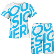 Cargar imagen en el visor de la galería, Camiseta manga corta pantalones cortos Conjunto Talla Grande NTZ Personalizada con Impresión Completa de una imagen con Foto Logo Patrón Texto