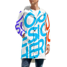 Cargar imagen en el visor de la galería, Chaqueta / Abrigo larga con forro polar prueba de viento invierno para hombre A677 Personalizada con Impresión Completa de múltiples imágenes con Foto Logo Patrón Texto