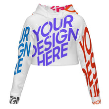 Cargar imagen en el visor de la galería, Sudadera con capucha estilo corto para mujer MSYX327 personalizado con patrón foto texto (impresión de imágenes múltiples)