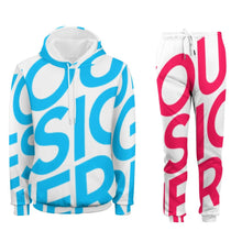 Cargar imagen en el visor de la galería, Traje de Sudadera Estampada Deportiva con capucha casual para hombre 4T03 Personalizado con Foto Logo Patrón Texto