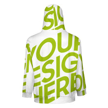 Cargar imagen en el visor de la galería, Sudadera con capucha y cremallera de manga larga para hombre WY14 personalizado con patrón foto texto (impresión de imagen única)
