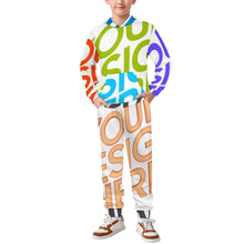 Cargar imagen en el visor de la galería, Conjunto de sudadera para niños de 2 piezas A5TZ para niñas y niños personalizado con patrón foto texto (impresión de imágenes múltiples)
