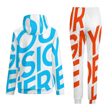 Cargar imagen en el visor de la galería, Conjunto de sudadera con capucha casual para mujer 4T03 Personalizado con Impresión Completa de una imagen con Foto Logo Patrón Texto