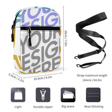Cargar imagen en el visor de la galería, Bolso de Bandolera de tela oxford Pequeño Bolsa de Mensajero Bolso de Hombro Q026 Personalizado de múltiples imágenes con Foto Logo Patrón Texto