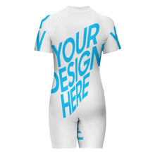 Cargar imagen en el visor de la galería, Bañador / Traje de Baño de Surfing de Una Pieza con Cremallera para Niñas NT001 Personalizado con Foto Logo Patrón Texto