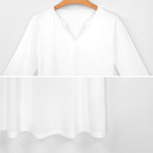 Cargar imagen en el visor de la galería, Vestido Casual de Manga 3/4 con Cuello de Pico y Bolsillo para Mujer BNQ Personalizado Impresion Completa de Una Imagen con Foto Logo Patrón Texto