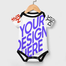 Cargar imagen en el visor de la galería, Mono para bebé 349P con botones mono elástico personalizado con patrón foto texto (impresión de imágenes múltiples)