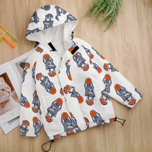 Cargar imagen en el visor de la galería, Chaqueta con capucha velcro manga larga para niños niñas A541 Personalizada con Impresión Completa de una imagen con Foto Logo Patrón Texto