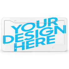 Cargar imagen en el visor de la galería, Marco de placa de matrícula (cuatro orificios redondos + combinación de placa de matrícula) QC1101016 Personalizado Personalizada con Foto, Texto o Logo