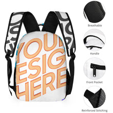Cargar imagen en el visor de la galería, Mochila con impresión de múltiples imágenes de alta calidad, mochila escolar para niños, personalizada con fotos, patrón, texto