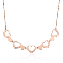 Cargar imagen en el visor de la galería, Collar Multi-Corazones Conectados Elegante para Mujer X0061 Grabado Personalizado con Texto Nombre