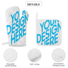 Cargar imagen en el visor de la galería, Guantes Aislantes y Agarraderas (Combo de Tres Piezas) con Diseño Personalizado Personalizada de Tus Fotos o Nombres