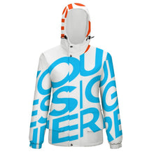 Cargar imagen en el visor de la galería, Chaqueta gruesa corta deportiva de moda con forro polar para mujer A679 Personalizada con Impresión Completa de una imagen con Foto Logo Patrón Texto