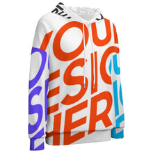 Cargar imagen en el visor de la galería, Sudadera holgada con capucha hombros caídos para mujer NH Personalizada con impresión completa de múltiples imágenes con Foto Logo Patrón Texto