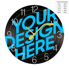 Cargar imagen en el visor de la galería, Reloj en Pared de Madera con Impresión UV de Diseño Personalizado con Tus Textos y Fotos