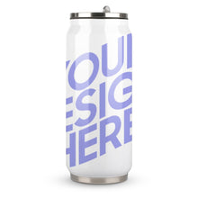 Cargar imagen en el visor de la galería, Taza tipo lata de aluminio de 304 Acero Inoxidable Reutilizable Estampada Completa con Tapa y Pajita para Cola Café Bebida JJ0520165 Personalizada con Foto Logo Patrón Texto