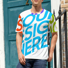 Cargar imagen en el visor de la galería, Camiseta Manga Corta Suave Casual de Verano para hombre NT Personalizada con Impresión Completa de múltiples imágenes con Foto Logo Patrón Texto