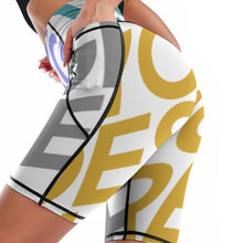 Cargar imagen en el visor de la galería, Leggings / Pantalones de Yoga 1/2 Bolsillos Cintura Alta para Mujer YJ008 Personalizados con Impresión Completa de una imagen con Foto Logo Patrón Texto