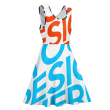 Cargar imagen en el visor de la galería, Vestido Volantes Grandes sin Mangas Cuello Redondo para mujer TQ NZ2202050 Personalizado de múltiples imágenes con impresión completa con Foto Logo Patrón Texto