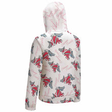 Cargar imagen en el visor de la galería, Sudadera con Capucha de Felpa con Cremallera Chaqueta Gruesa Manga Larga con Forro Polar para mujer BH1 Personalizada con Impresión Completa de una imagen con Foto Logo Patrón Texto