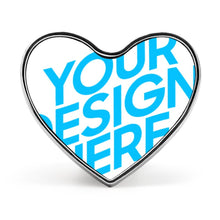Cargar imagen en el visor de la galería, Insignia del corazón Broche Aleación de Aluminio para Decoración Adorno para Mujer Hombre SS1404005 Personalizada Impresion Completa de Una Imagen con Foto Logo Patrón Texto