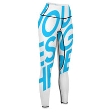 Cargar imagen en el visor de la galería, Pantalones de Yoga de Cintura Alta Leggings Deportivos para Mujer YJ033 con Diseño Personalizados con Impresión Completa de una imagen con Foto Logo Patrón Texto