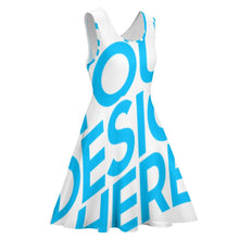 Cargar imagen en el visor de la galería, Vestido Elegante Cuello Redondo Volantes Grandes sin Mangas para mujer TQ NZ2202050 Personalizado de una imagen con impresión completa con Foto Logo Patrón Texto