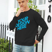 Cargar imagen en el visor de la galería, Sudadera suelto casual con cuello redondo y hombros caídos 100% algodón para hombres A-071 FS0816096 Personalizada con Foto, Texto o Logo
