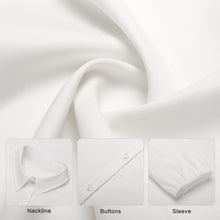 Cargar imagen en el visor de la galería, Camisa / Blusa vintage casual manga larga cuello en V con botones para mujer HS Personalizada con Impresión Completa de múltiples imágenes con Foto Logo Patrón Texto