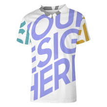 Cargar imagen en el visor de la galería, Camiseta Transpirable de Fútbol Manga Corta Cuello en V para Hombre 3Z06 Personalizada con Impresión Completa de Múltiples Imágenes con Foto Logo Patrón Texto