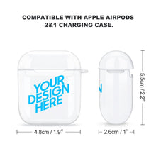 Cargar imagen en el visor de la galería, Caja Transparente de Auriculares Apple con Diseño Personalizado de Tu Texto o Imagen