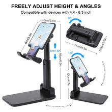 Cargar imagen en el visor de la galería, Soporte para teléfono móvil plegable soporte de escritorio ajustable con ángulo con diseño antideslizante estable, soporte plegable compatible con todos los teléfonos 3C0708003 Personalizado Personalizada con Foto, Texto o Logo