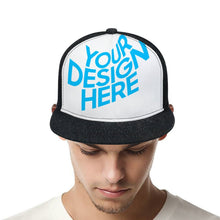 Cargar imagen en el visor de la galería, Gorra de Borde Plano para Mujer y Hombre de Béisbol de Poliéster con Diseño Personalizado de Tus Textos o Fotos