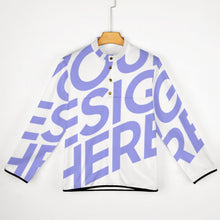 Cargar imagen en el visor de la galería, Sudadera Suelta sin Capucha con Botones Cuello Alzado Invierno para Hombre BAL Personalizada Impresion Completa de Una Imagen con Foto Logo Patrón Texto