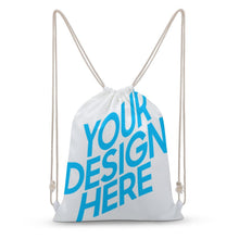 Cargar imagen en el visor de la galería, Mochila Bolsa con cordones de cierre de lienzo para gimnasio o deportes, grande, bolsa grande, Viajar XB0604001 Personalizada con Foto, Texto o Logo