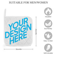 Cargar imagen en el visor de la galería, Agarradera Para Ollas / Guantes De Horno / Agarraderas Cuadradas (Un Par) Personalizada de Tus Fotos Imágenes o Textos