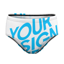 Cargar imagen en el visor de la galería, Braga / Ropa Interior Clásica Regular de Cintura Media para Mujer NZ208 Personalizada con Impresión Completa de una imagen con Foto Logo Patrón Texto