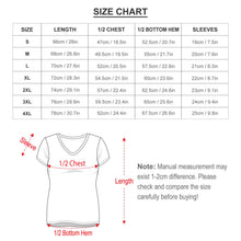 Cargar imagen en el visor de la galería, Camiseta de manga corta con cuello en V talla grande de moda para mujer NZ109 Personalizada con Impresión Completa de múltiples imágenes con Foto Logo Patrón Texto