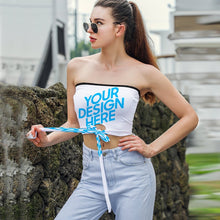 Cargar imagen en el visor de la galería, Bandeau Top Tube Top para Mujer Y04 Personalizado con impresión completa con Foto Logo Patrón Texto